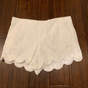 Lilly Pulitzer White Cotton The Buttercup Eyelet Shorts Size 8